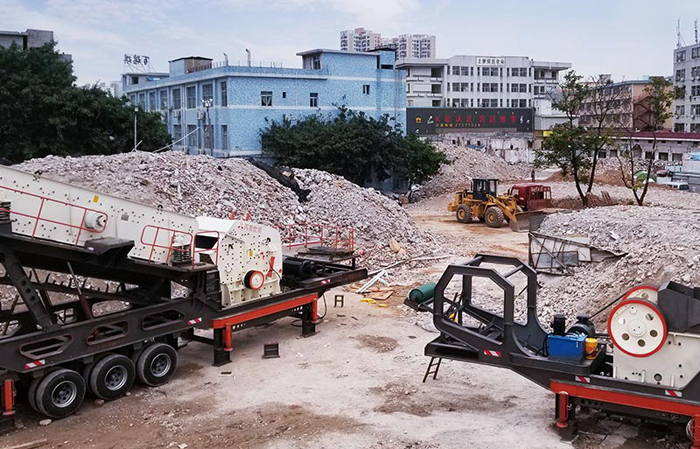 湖北建筑垃圾破碎現場